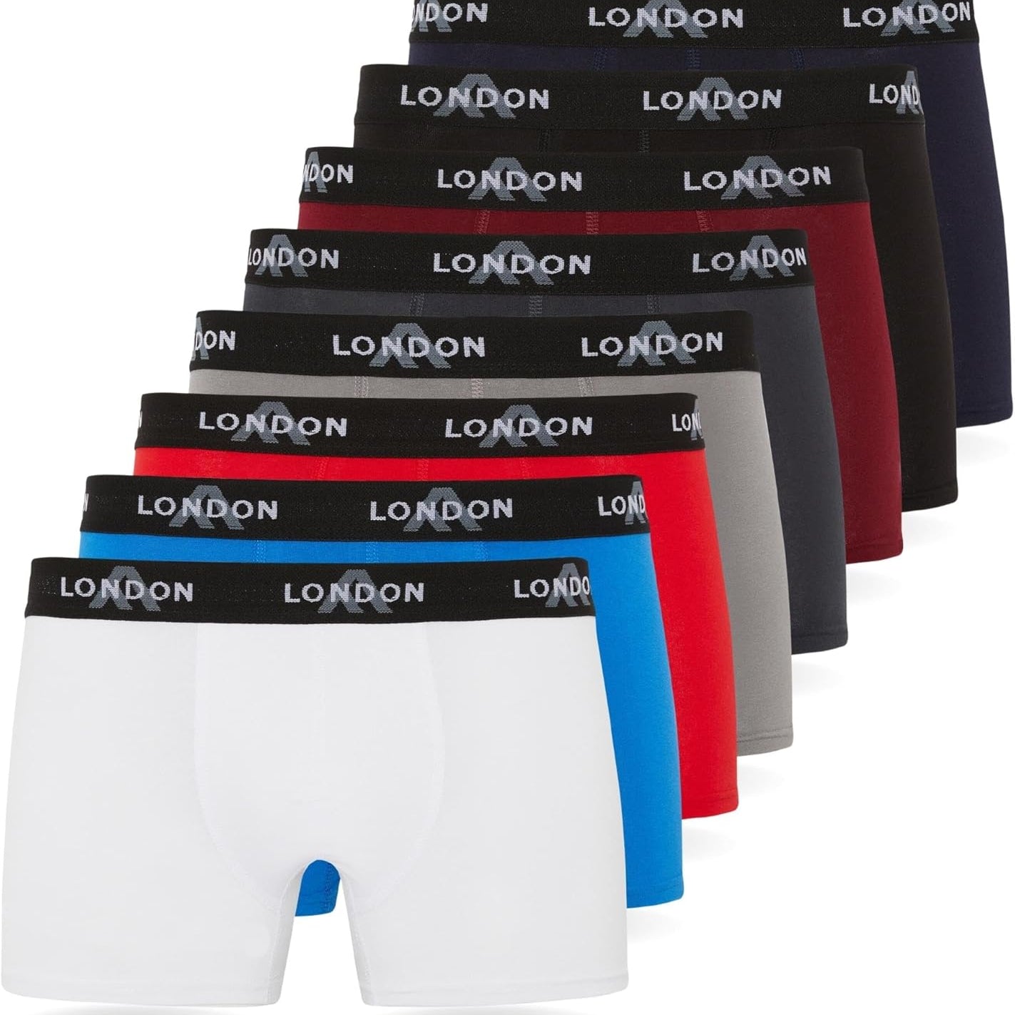 FM London Ultra-Soft Men's Boxer Briefs Pack of 8